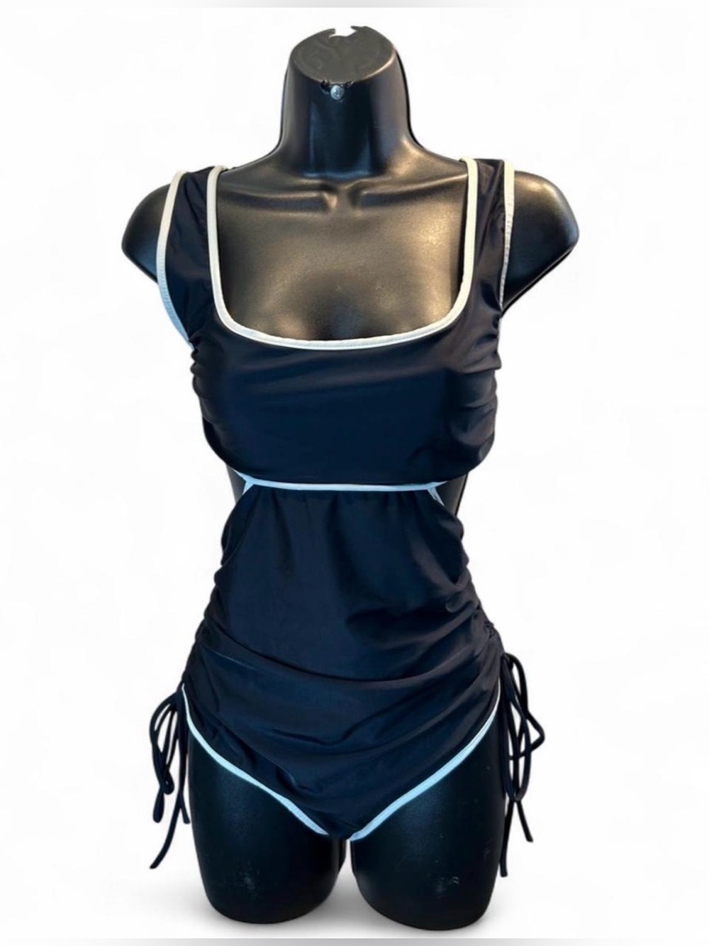 Johanna Ortiz Black Bikini with White Trim